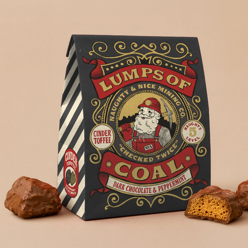 Lumps of Coal Chocolate and Peppermint