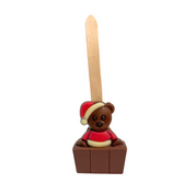 Christmas Teddy Bear Milk Chocolate Hot Chocolate Spoon