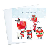 Welsh Christmas sheep Christmas Cards - 10 Pack