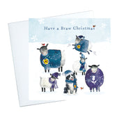 Scottish Christmas Sheep Christmas Cards - 10 Pack