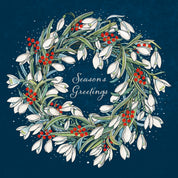 Snowdrop Wreath Christmas Cards - 10 Pack