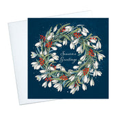 Snowdrop Wreath Christmas Cards - 10 Pack
