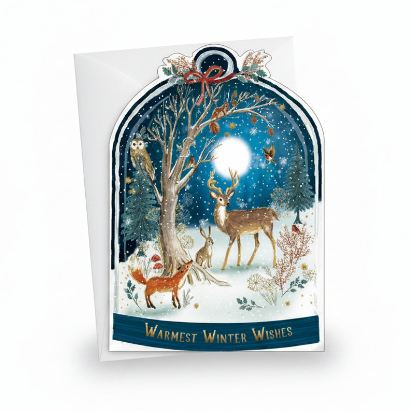 Luxury Winter Bell Jar Christmas Cards - 10 Pack