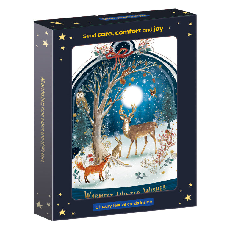 Luxury Winter Bell Jar Christmas Cards - 10 Pack
