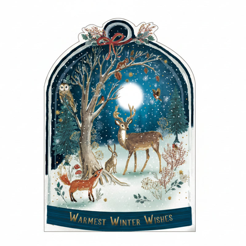 Luxury Winter Bell Jar Christmas Cards - 10 Pack