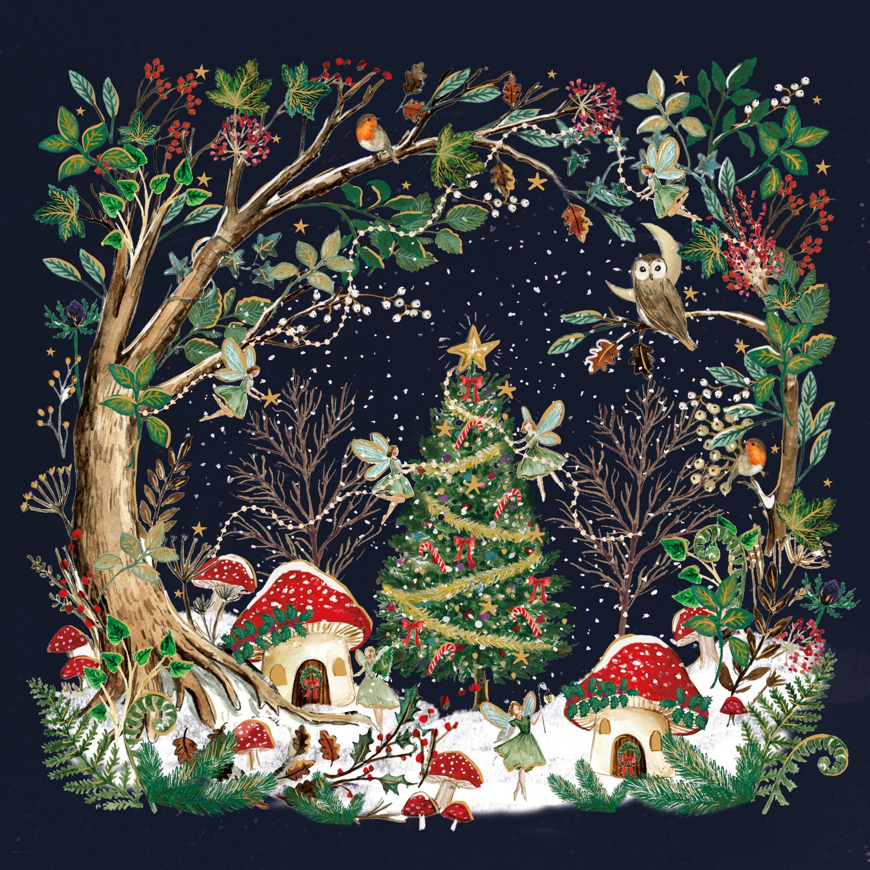 Fairy Folk Christmas Cards - 10 Pack