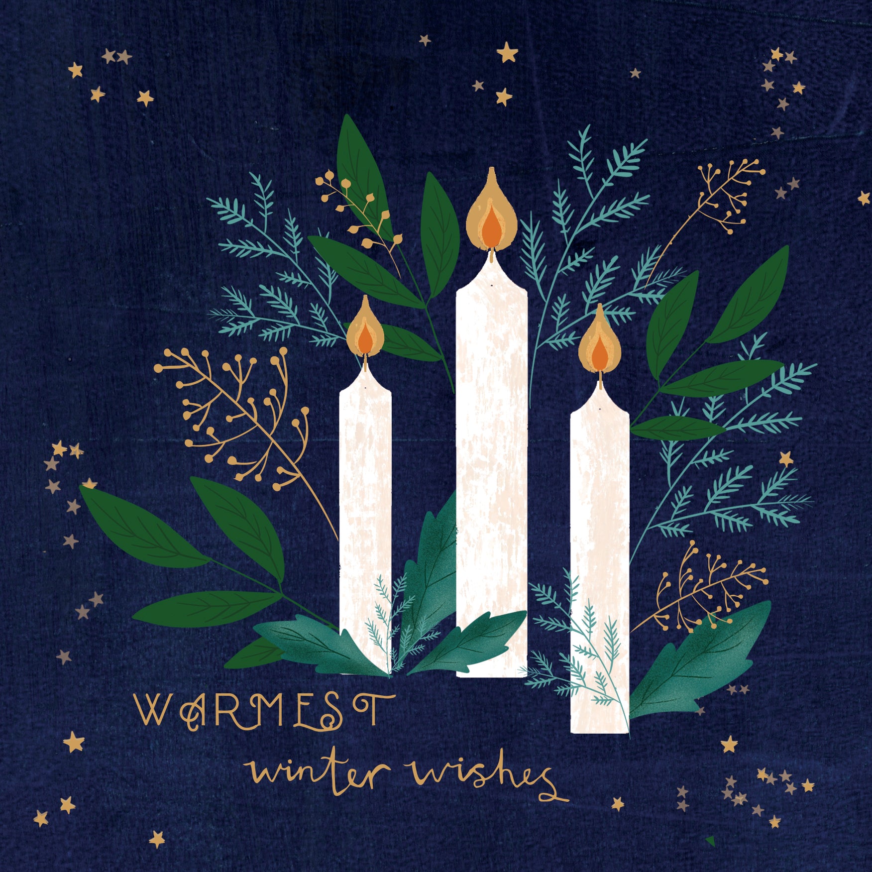 Greeting Candles Christmas Cards - 10 Pack
