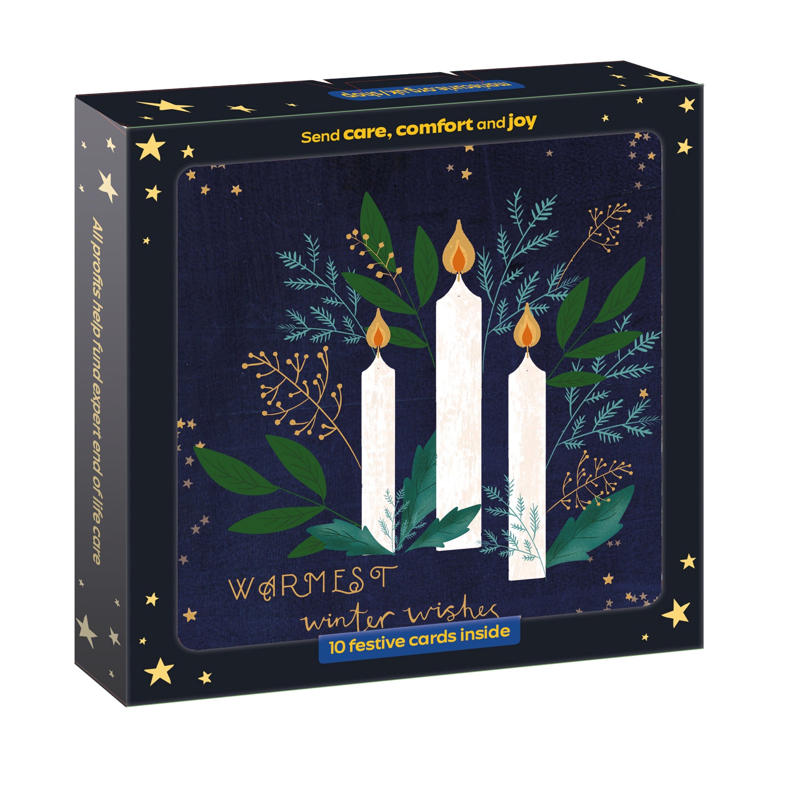 Greeting Candles Christmas Cards - 10 Pack