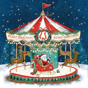 Santas Carousel Christmas Cards - 10 Pack