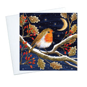 Moon and Robin Christmas Cards - 10 Pack