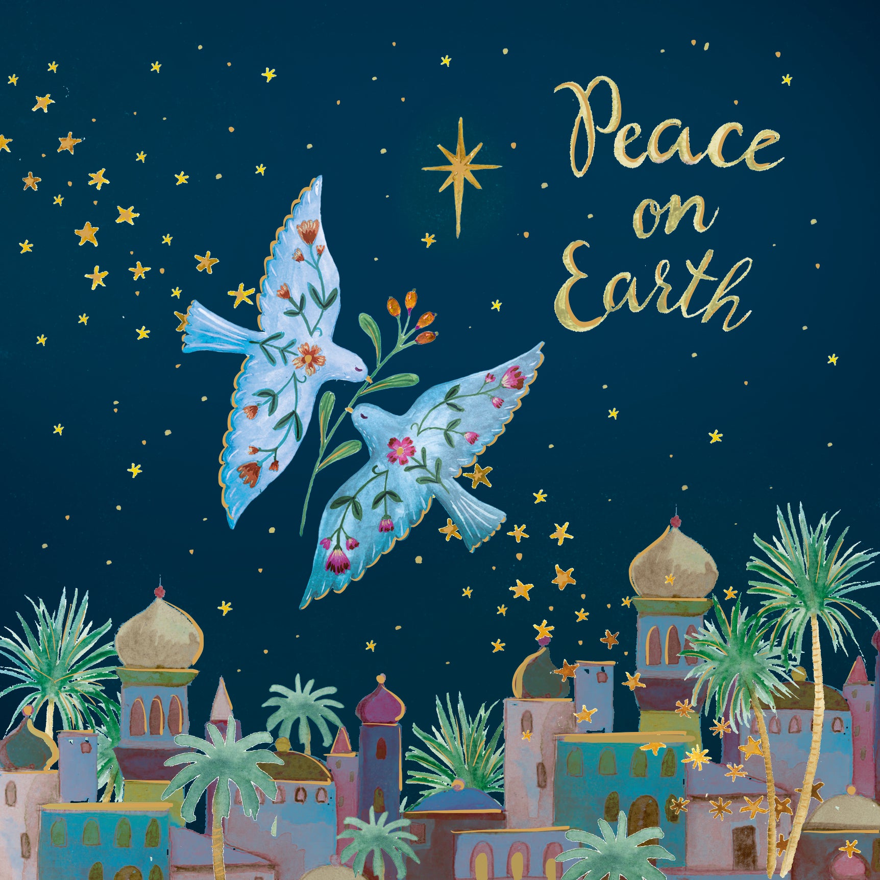 Peace Doves Christmas Cards - 10 Pack