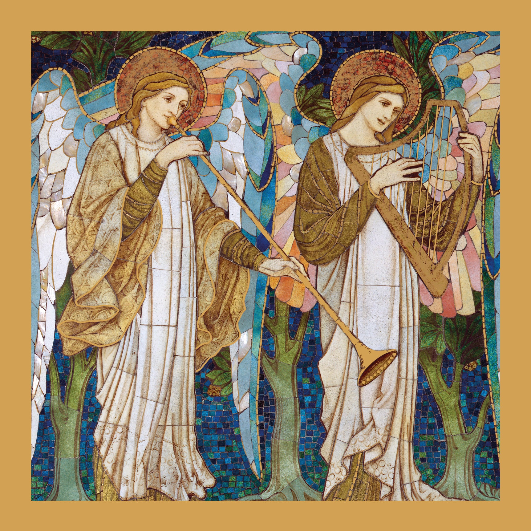Preraphealite Angels Christmas Cards - 10 Pack