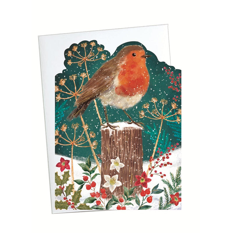 Luxury Robin Christmas Cards - 10 Pack