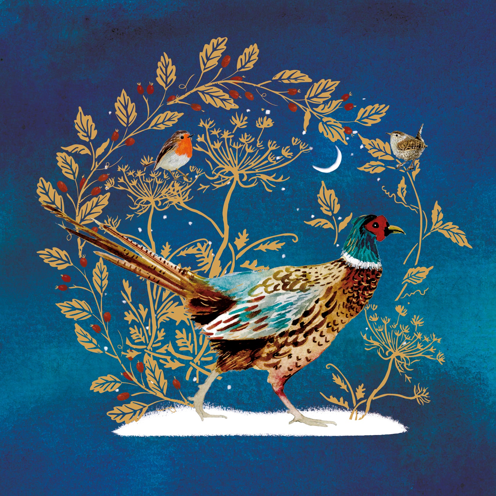 Golden Pheasant Christmas Cards - 10 Pack