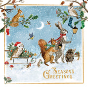 Woodland Carollers Christmas Cards - 10 Pack