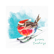 Fluffy Robin Duo Christmas Cards - 10 Pack