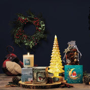 Glass Vintage Gold Tree Light