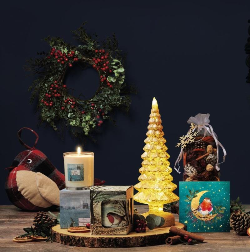 Glass Vintage Gold Tree Light