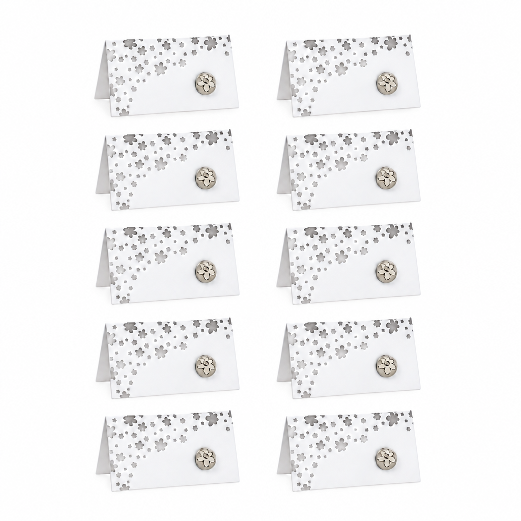 Marie Curie Silver Wedding Favours with Pins (pack of 10)