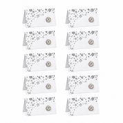 Marie Curie Silver Wedding Favours with Pins (pack of 10)