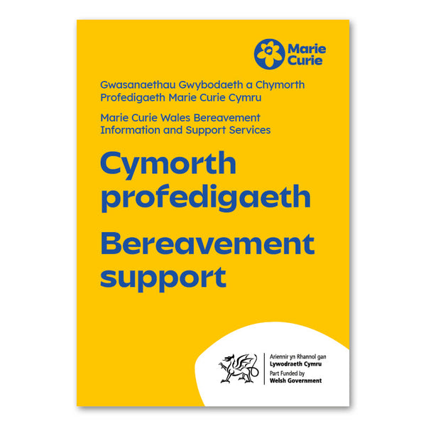 Bereavement support leaflet | Cymorth profedigaeth taflen