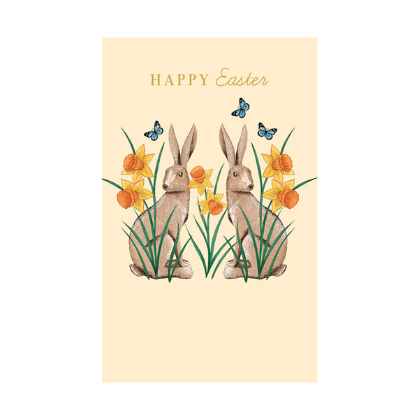 Daffodil Bunnies Cards - Pack of 6